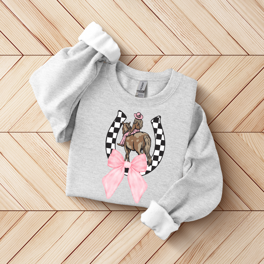 Checkered Cowgirl SWEATSHIRT