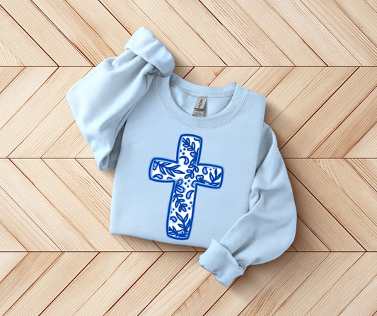 Chinoiserie Cross SWEATSHIRT