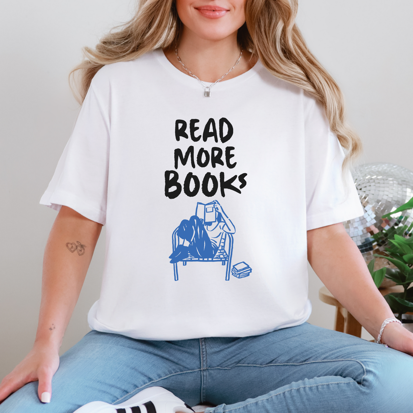Read More with Books Graphic Tee
