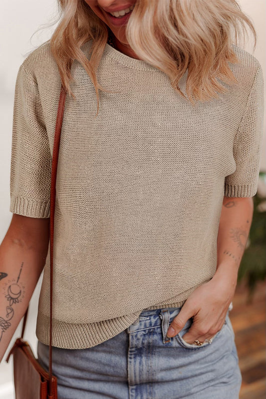 Beige Knitted Sweater