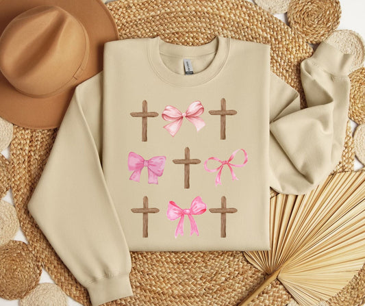 Crosses and Coquette Bows SWEATSHIRT