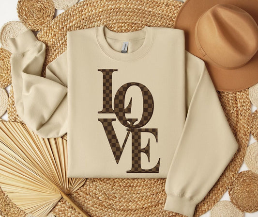 Checkered Love SWEATSHIRT
