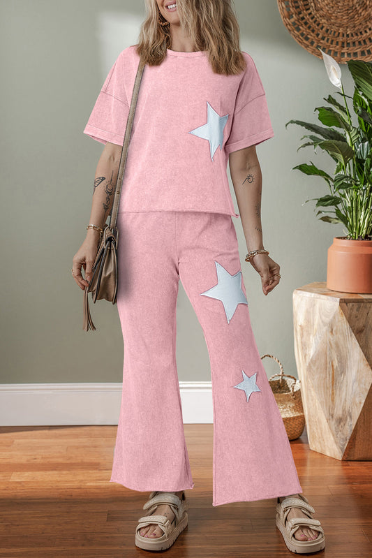 Acid Wash Star Patched Set