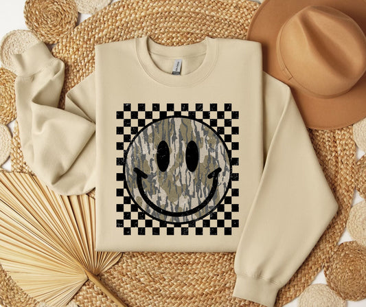Camo Smiley SWEATSHIRT