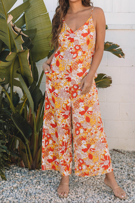 Yellow Floral Jumpsuit