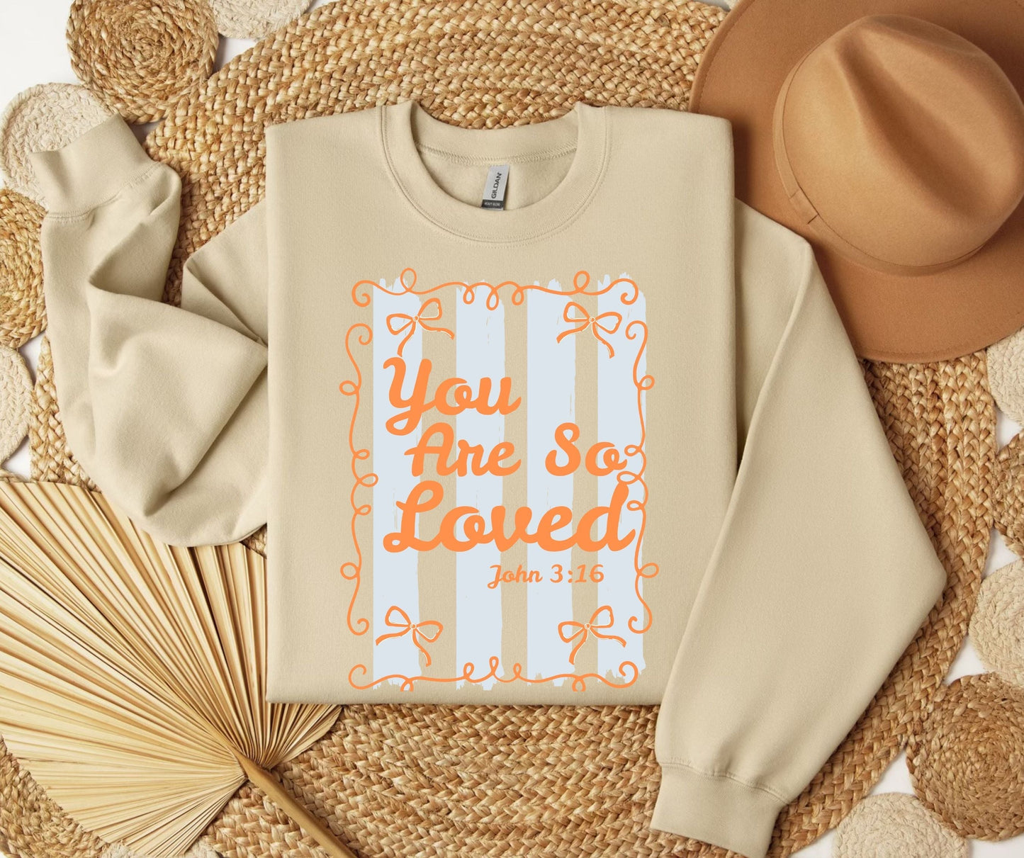 You Are So Loved Orange Bows SWEATSHIRT